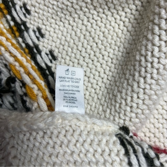 Marine Layer Hildy Open Aztec Southwestern Cardigan Alpaca Wool Size XS/S - Picture 7 of 7